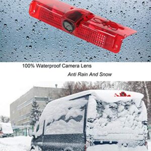 RED WOLF Third 3rd Brake Light Rear View Backup Camera for Chevrolet Express / GMC Savana 1500 2500/3500 2003-2019 Vans Reverse Parking Waterproof