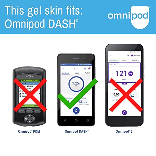 Sugar Medical - Omnipod“ Dash Gel Skin- Soft Silicone Cover Designed to Protect The Omnipod Dash Device (Red)