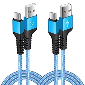 type c cable fast charging 2 pack 3.3ft usb a to usb c cables android braided power cord for samsung galaxy a54 a72 a32 a13 a12 a02s m42 s23 s22 s21 ultra 5g s20 fe s10e s9 s8 plus note 20 lg wing k51