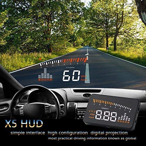 Heads Up Display for Car, Car Truck OBD II HUD Head Up Display Color LED Projector Speed Warning System Gps Heads Up Display For Cars