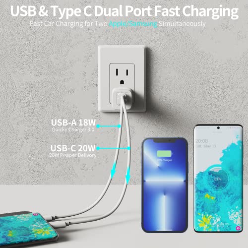 USB C Charger, Type C Charger Fast Charging, USB Wall Charger, 20w Fast Speed Cube Brick Boxes Compatible for New iPhone 12 13 14 Pro/Pro Max, XR XS SE AirPod iWatch iPad