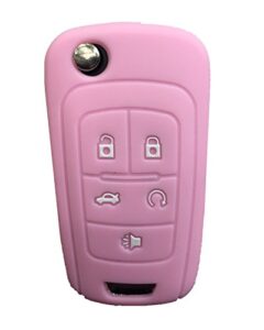 rpkey silicone keyless entry remote control key fob cover case protector replacement fit for buick encore lacrosse regal verano（pink）oht01060512 5461a-01060512