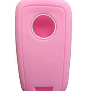 Rpkey Silicone Keyless Entry Remote Control Key Fob Cover Case protector Replacement Fit For Buick Encore LaCrosse Regal Verano（Pink）OHT01060512 5461A-01060512