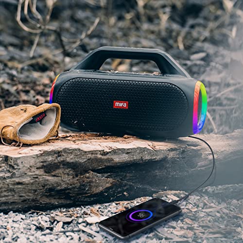 MIFA Bluetooth Speakers Portable Wireless, 60W IPX7 Waterproof Party Speaker with Loud Deep Bass,Aux Input, Micro Sd Card Supported, 24hrs Playtime,10000mAh Power Bank