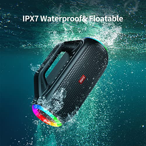 MIFA Bluetooth Speakers Portable Wireless, 60W IPX7 Waterproof Party Speaker with Loud Deep Bass,Aux Input, Micro Sd Card Supported, 24hrs Playtime,10000mAh Power Bank