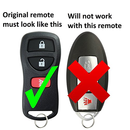 KeylessOption Keyless Entry Remote Car Key Fob for KBRASTU15, CWTWB1U733 (Pack of 2)