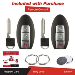 KeylessOption Keyless Entry Remote Car Key Fob for KBRASTU15, CWTWB1U733 (Pack of 2)