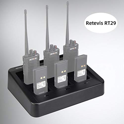 Retevis RT29 Ailunce HD1 Walkie Talkie Six-Way Charger, Practical Multi Charger Compatible with Retevis RT29 RB23 Ailunce HD1 Two Way Radio (1 Pack)