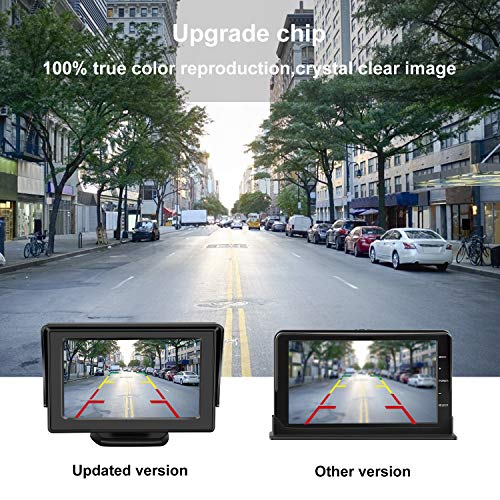 Backup Camera System Kit,4.3" Monitor IP68 Waterproof Car Camera Night Vision HD Back Up Camera for Car/SUV/Taxi/Mini Pickup