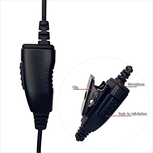 MONICONA Air Tube Earpiece Surveillance Kit Earphone Headset PTT Mic for Motorola CLP1010e CLP1040e CLPe446 CLP446e Radio