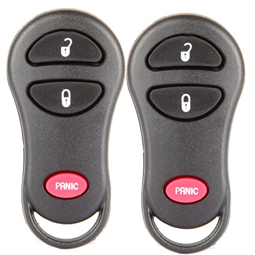 cciyu Replacement Keyless Entry Remote Car Key Fob Clicker Transmitter Alarm 2 X 3 Buttons Replacement for Chrysle/for D odge/Plymouth GQ43VT17T