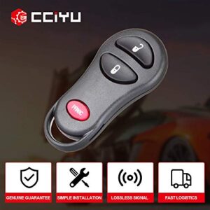 cciyu Replacement Keyless Entry Remote Car Key Fob Clicker Transmitter Alarm 2 X 3 Buttons Replacement for Chrysle/for D odge/Plymouth GQ43VT17T