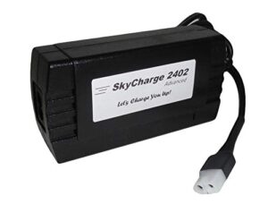 skycharge 2402 advanced charger for bruno stair lift stairlift sre-1540, sre-1550, sre-2000, sre-2010 elite, cre-2110 curved, cre-2100, sre-2750 models; replaces oem-2402, bcr-24018