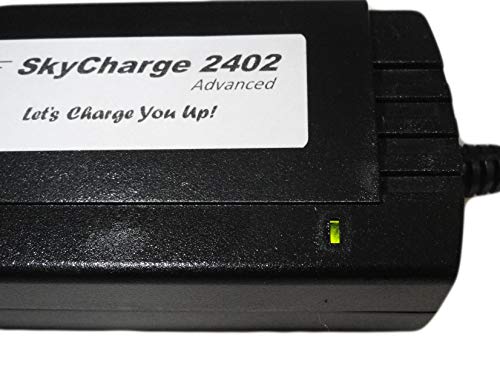 SkyCharge 2402 Advanced Charger for Bruno Stair Lift Stairlift SRE-1540, SRE-1550, SRE-2000, SRE-2010 Elite, CRE-2110 Curved, CRE-2100, SRE-2750 Models; Replaces OEM-2402, BCR-24018