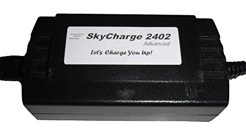 SkyCharge 2402 Advanced Charger for Bruno Stair Lift Stairlift SRE-1540, SRE-1550, SRE-2000, SRE-2010 Elite, CRE-2110 Curved, CRE-2100, SRE-2750 Models; Replaces OEM-2402, BCR-24018