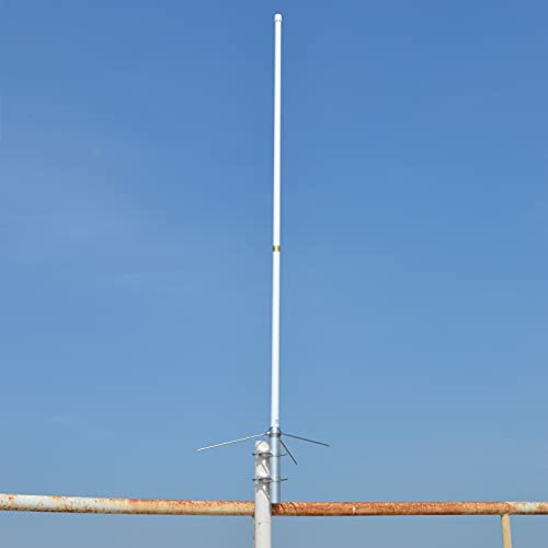 UAYESOK Amateur Base Station Antenna Dual Band UV 2Meter 70cm Fiberglass Mobile Radio Antenna GMRS Vertical Base Antenna 5.8' 200W High Gain for Device Repeater Police Scanner Truck SUV