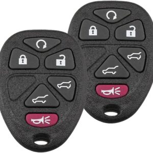 CAUORMOTE Keyless Entry Remote Car Key Fob for 2007-2014 Chevy Avalanche Suburban Tahoe Traverse 2007-2014 GMC Acadia Yukon Denali 2007-2014 Cadillac Escalade (OUC60270, OUC60221, 15913427), 2 Packs