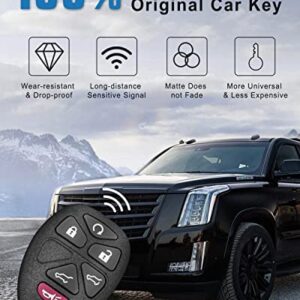 CAUORMOTE Keyless Entry Remote Car Key Fob for 2007-2014 Chevy Avalanche Suburban Tahoe Traverse 2007-2014 GMC Acadia Yukon Denali 2007-2014 Cadillac Escalade (OUC60270, OUC60221, 15913427), 2 Packs