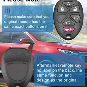 CAUORMOTE Keyless Entry Remote Car Key Fob for 2007-2014 Chevy Avalanche Suburban Tahoe Traverse 2007-2014 GMC Acadia Yukon Denali 2007-2014 Cadillac Escalade (OUC60270, OUC60221, 15913427), 2 Packs