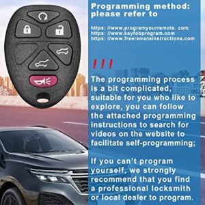 CAUORMOTE Keyless Entry Remote Car Key Fob for 2007-2014 Chevy Avalanche Suburban Tahoe Traverse 2007-2014 GMC Acadia Yukon Denali 2007-2014 Cadillac Escalade (OUC60270, OUC60221, 15913427), 2 Packs