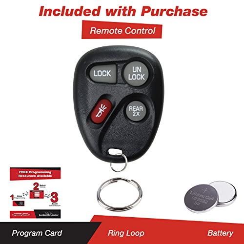 KeylessOption Keyless Entry Remote Control Car Key Fob Replacement for 15732805