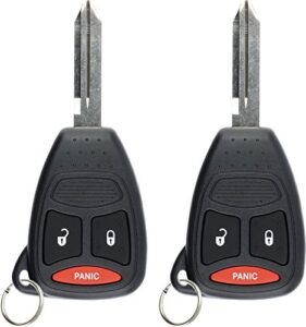 keylessoption keyless entry remote control blank uncut car key fob replacement for kobdt04a (pack of 2)