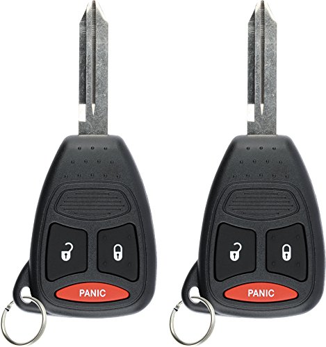 KeylessOption Keyless Entry Remote Control Blank Uncut Car Key Fob Replacement for KOBDT04A (Pack of 2)