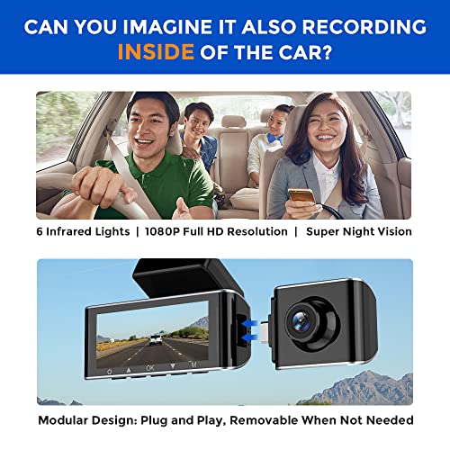 AZDOME 1080P Interior Cam Cabin Camera for AZDOME M550 Dash Cam