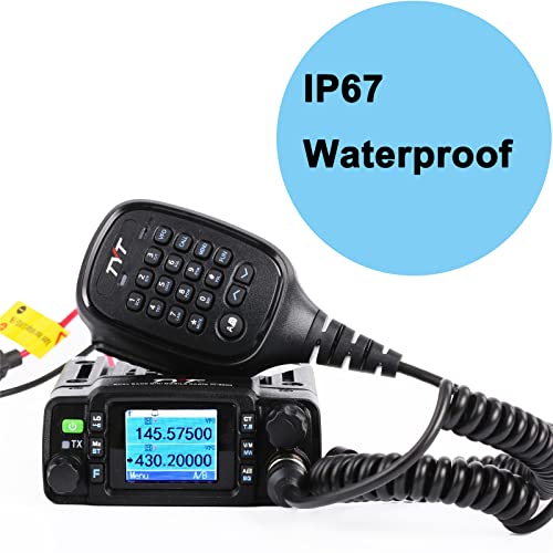 TYT TH-8600 Mini 25 Watt Dual Band Amateur Radio Base, IP67 Waterproof Radio VHF: 144-148mhz (2m) UHF:420-450mhz (70cm) Car Mobile Transceiver with Free Cable