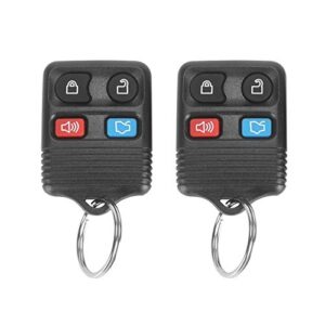 yorking keyless entry remote key fob car 4 button replacement for cwtwb1u212 fits ford focus explorer escape mercury mazda lincoln tribute 2 pack