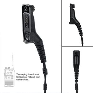 Motorola APX 6000 Earpiece,XPR7550 XPR6350 XPR6550 XPR7350 XPR7550e APX 4000 6000 7000 Walkie Talkies Earpiece and Mic Acoustic Tube Noise Reduction Reinforced and Two Way Radio Headset with Mic PTT