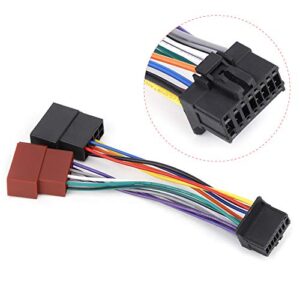 Fits for Pioneer 2003-on, KIMISS Wiring Harness Connector Car Stereo Harness 16pin Port to Mini ISO 8pin Plug Wiring Cable Radio Wire Harness