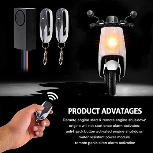 Garneck 1 Set Car Keyless Entry System Anti-Theft Motorcycle Alarm Electric Car Remote Alarm for Electric Car Motorcycle Bike Security Alarm