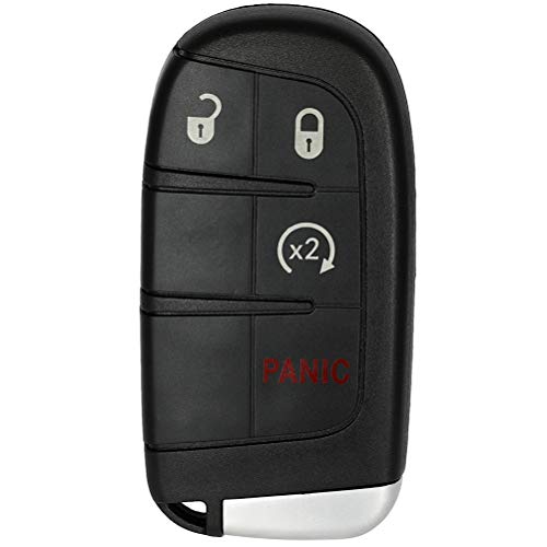 SCITOO Keyless Entry Remote Key Fob SHELL CASE Replacement for 4 Buttons Key for Dodge for Challenger 15-18 for Dodge for Charger for Journey 11-18 for Dart 14-16 for Durango 14-18 1pc M3N40821302