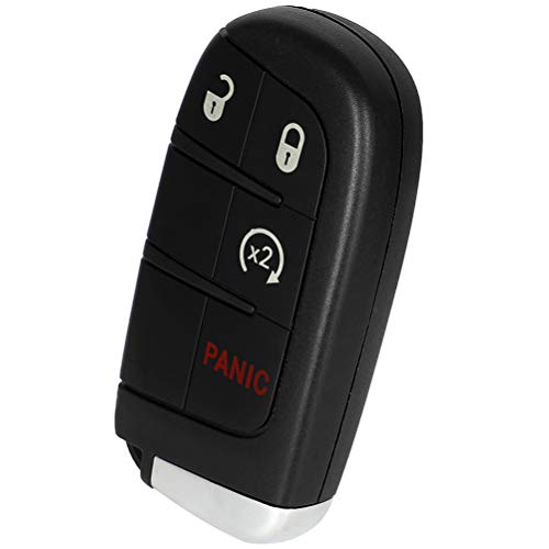 SCITOO Keyless Entry Remote Key Fob SHELL CASE Replacement for 4 Buttons Key for Dodge for Challenger 15-18 for Dodge for Charger for Journey 11-18 for Dart 14-16 for Durango 14-18 1pc M3N40821302