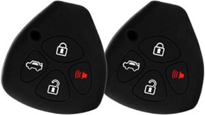 keyguardz keyless entry remote car key fob outer shell cover soft rubber protective case for toyota scion hyq12bby (pack of 2)