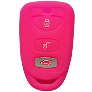 coolbestda silicone 3 buttons smart key fob remote cover case keyless jacket protector holder for hyundai elantra genesis sonata kia sorento forte optima rondo spectra