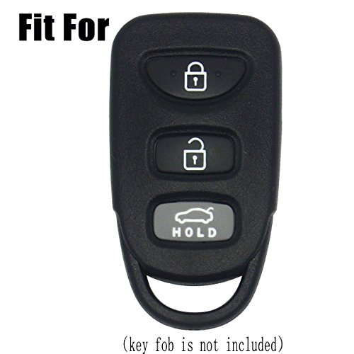 Coolbestda Silicone 3 Buttons Smart Key Fob Remote Cover Case Keyless Jacket Protector Holder for Hyundai Elantra Genesis Sonata Kia Sorento Forte Optima Rondo Spectra