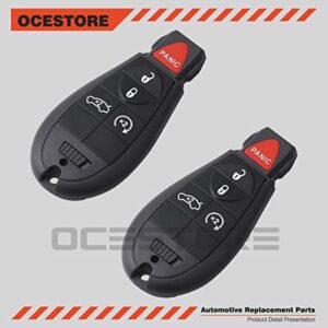 OCESTORE 2Pcs M3N5WY783X Car Key Fob Keyless Entry Remote 4-btn Compatible with Durango 2011-2013 M3N5WY783X Challenger 2008-2014