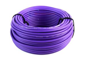 best connections audiopipe copper clad stranded car audio primary remote wire (14 gauge 50′, purple)