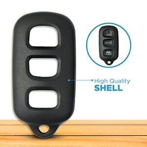 Keyless2Go Replacement for New Shell Case for 4 Button Remote Key Fob FCC HYQ1512Y HYQ12BBX HYQ12BAN - Shell ONLY (2 Pack)