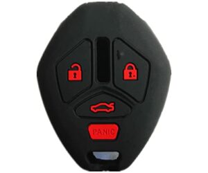 silicone rubber key fob cover compatible with mitsubishi eclipse endeavor grant lancer outlander