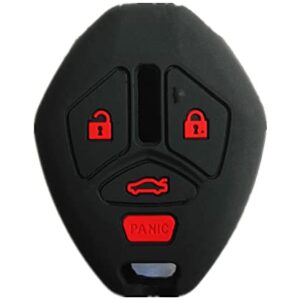 Silicone Rubber Key Fob Cover Compatible with Mitsubishi Eclipse Endeavor Grant Lancer Outlander