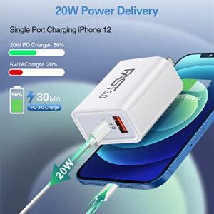 20W USB C Wall Charger Block 5 Pack Boxeroo Dual Port PD Fast Type C Charging Block USB C Adapter Plug for iPhone 14 13 12 11 Pro Max Mini XS XR X 8, Google Pixel 6 5, Samsung Galaxy (White)