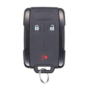 xucanarmy key fob replacement, car keyless entry remote control fit for chevy silverado colorado gmc canyon sierra m3n-32337100 (1 pack(3 button), black side)