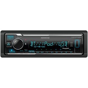 kenwood kmm-bt332u bluetooth car stereo with usb port, am/fm radio, mp3 player, multi color lcd, detachable face, built in amazon alexa, compatible with siriusxm tuner