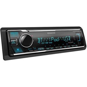 KENWOOD KMM-BT332U Bluetooth Car Stereo with USB Port, AM/FM Radio, MP3 Player, Multi Color LCD, Detachable Face, Built in Amazon Alexa, Compatible with SiriusXM Tuner