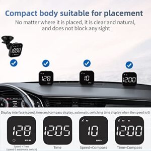 Heads Up Display for Cars, GPS Speedometer for Car, Universal Digital Speedometer HUD Display for All Vehicles, Plug and Play (White)