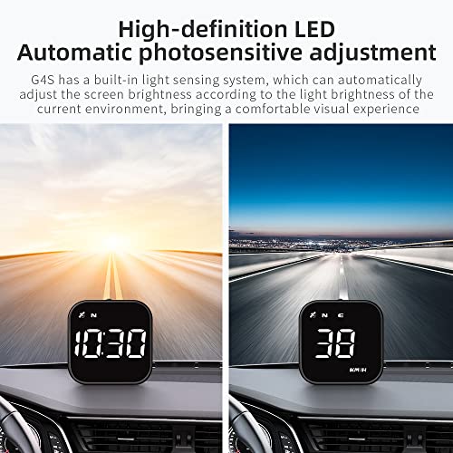 Heads Up Display for Cars, GPS Speedometer for Car, Universal Digital Speedometer HUD Display for All Vehicles, Plug and Play (White)