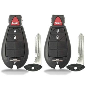 2 new keyless entry 3 buttons remote start car key fob m3n5wy783x, iyz-c01c 56046707ae for chrysler town country dodge challenger charger durango grand caravan journey & ram